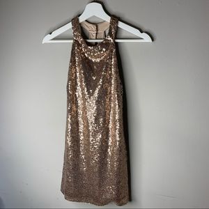 Speechless Gold Sequins Mini Dress
